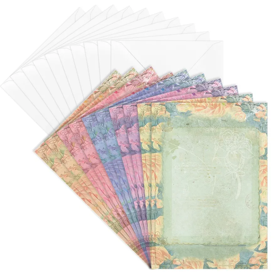 Motiv-Grußkarten, Vintage 1, 5 Designs, 11,5cm x 16,5cm, inkl. Umschläge, 10 Stück