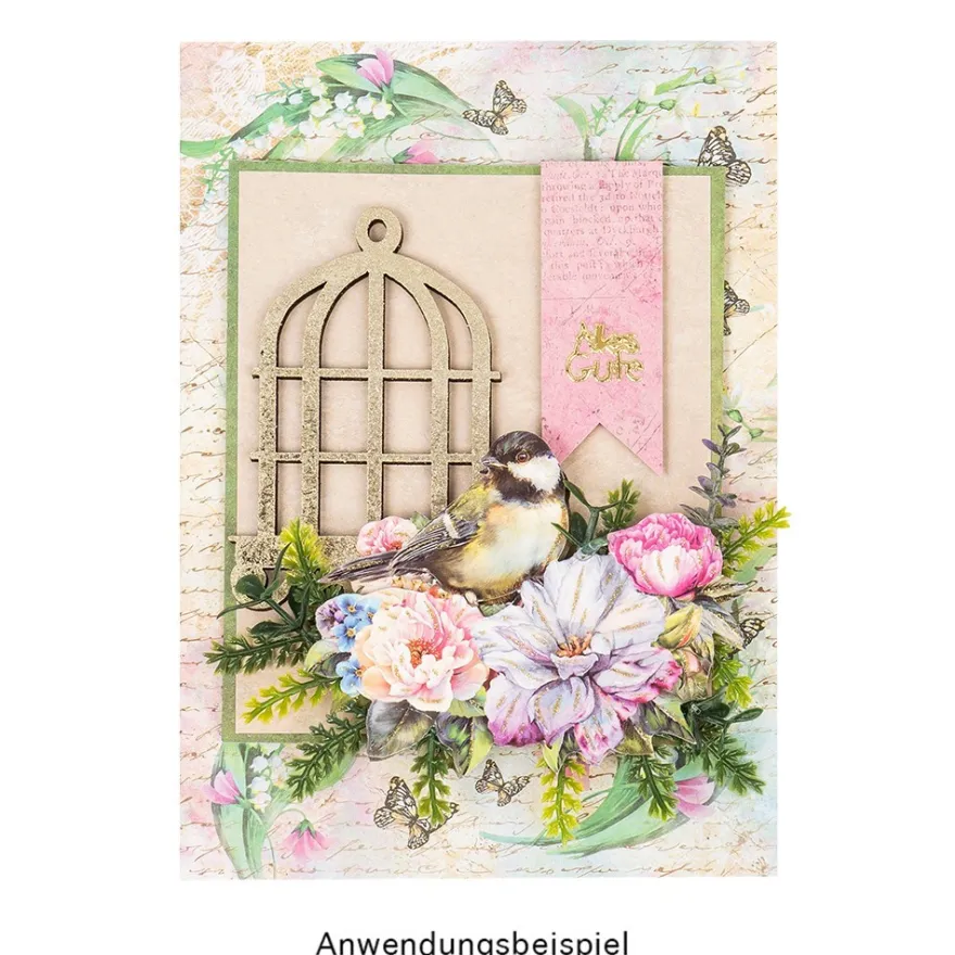 Motiv-Grußkarten, Vintage-Maiglöckchen, 11,5 cm x 16,5 cm, 5 Designs, inkl. Umschläge, 10 Stück