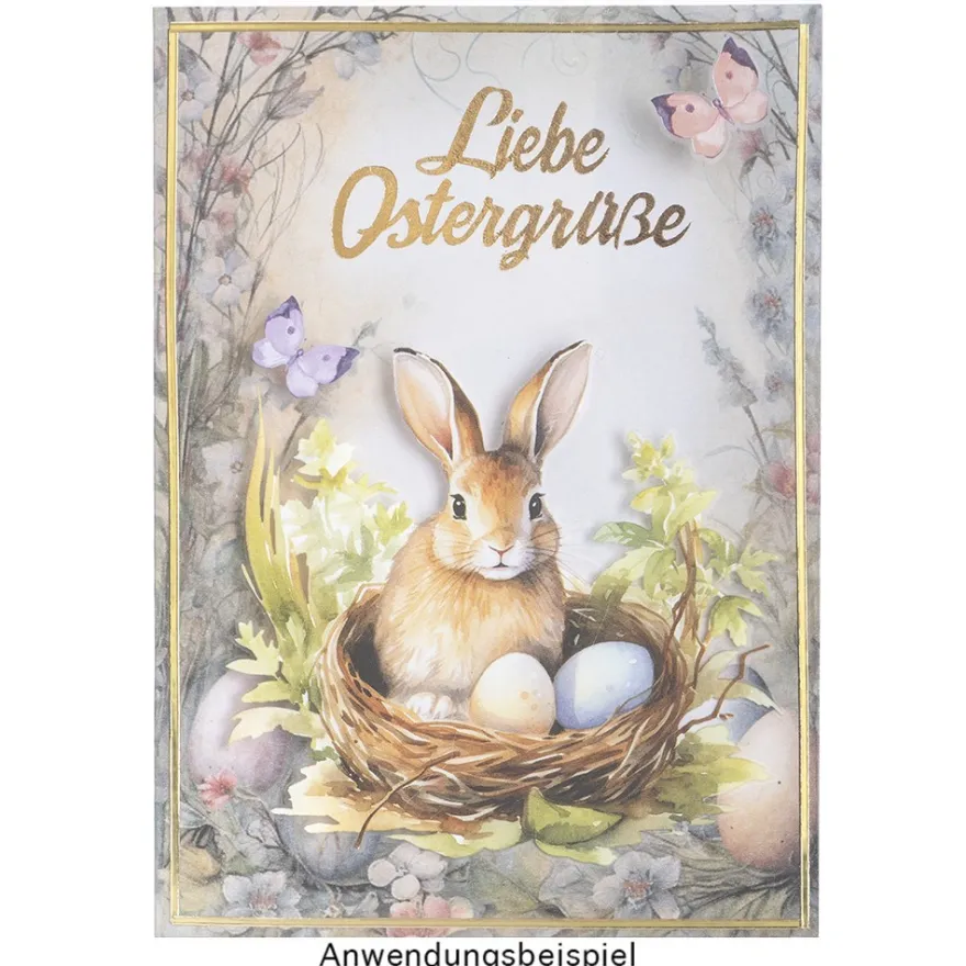 Motiv-Grußkarten, Vintage-Ostern 1, 5 Designs, 11,5cm x 16,5cm, inkl. Umschläge, 10 Stück