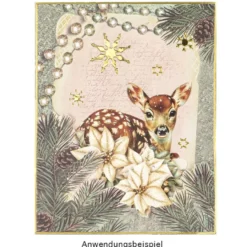 Motiv-Grußkarten, Weihnachtszweige, 11,5cm x 16,5cm, 5 Designs, inkl. Umschläge, 10 Stück