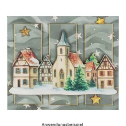 Motiv-Grußkarten, Wintergrüße 2, 16cm x 16cm, 2 Designs, inkl. Umschläge, 10 Stück