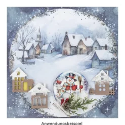 Motiv-Grußkarten, Winter/Weihnachten, 10 Designs, 16cm x 16cm, inkl. Umschläge, 10 Stück