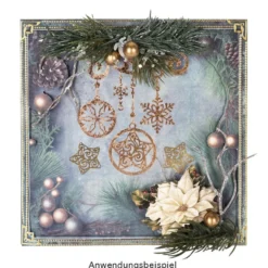 Motiv-Grußkarten, Winter/Weihnachten, 10 Designs, 16cm x 16cm, inkl. Umschläge, 10 Stück