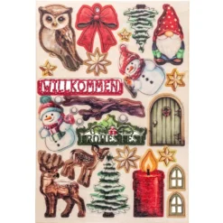 Motiv-Holz-Laserbogen, Winter/Weihnachten, DIN A4, 2mm stark, farbig bedruckt