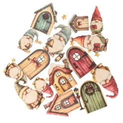 Motiv-Holz-Laserbogen, Winter & Weihnachten, DIN A4, 2mm stark, farbig bedruckt, 5 Stück