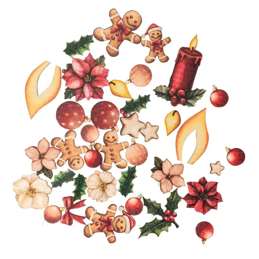 Motiv-Holz-Laserbogen, Winter & Weihnachten, DIN A4, 2mm stark, farbig bedruckt, 5 Stück