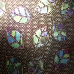 Motiv-Spiegelkarton, Blatt-Ornamentik, 4 verschiedene Designs, DIN A4, 20 Bogen