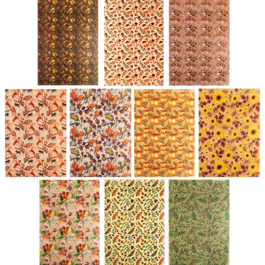Motiv-Transparentpapiere Deluxe, Herbst, DIN A4, versch. Designs, 10 Bogen
