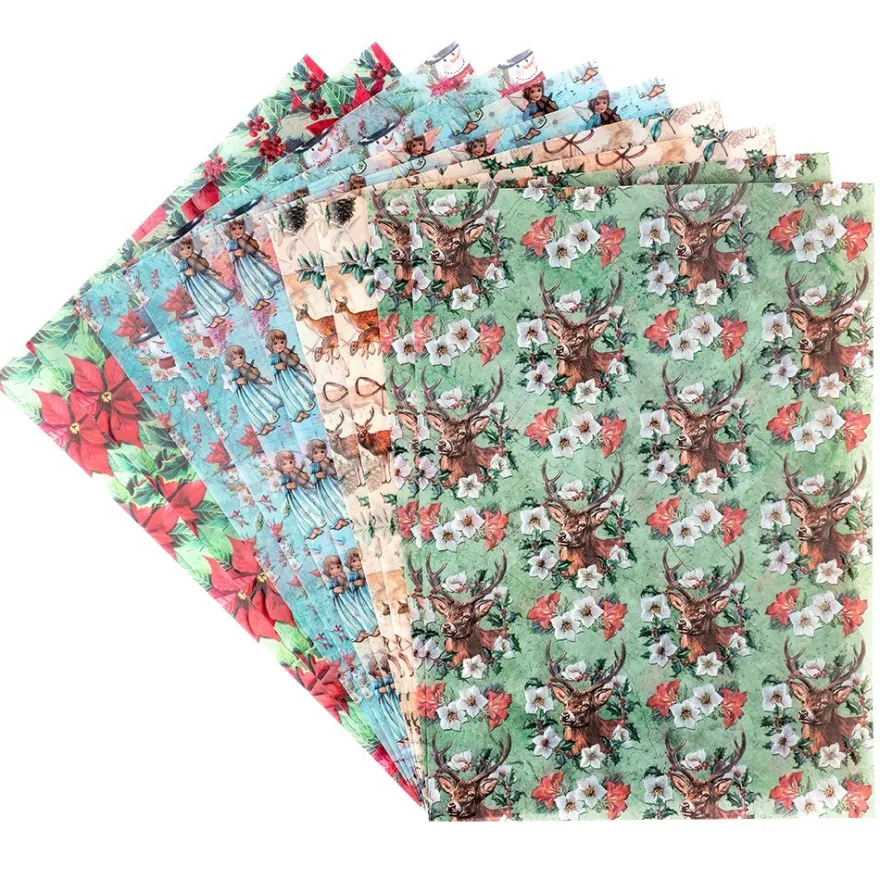 Motiv-Transparentpapiere Deluxe, Winter & Weihnachten 1, DIN A4, 150g/m², versch. Designs, 10 Bogen
