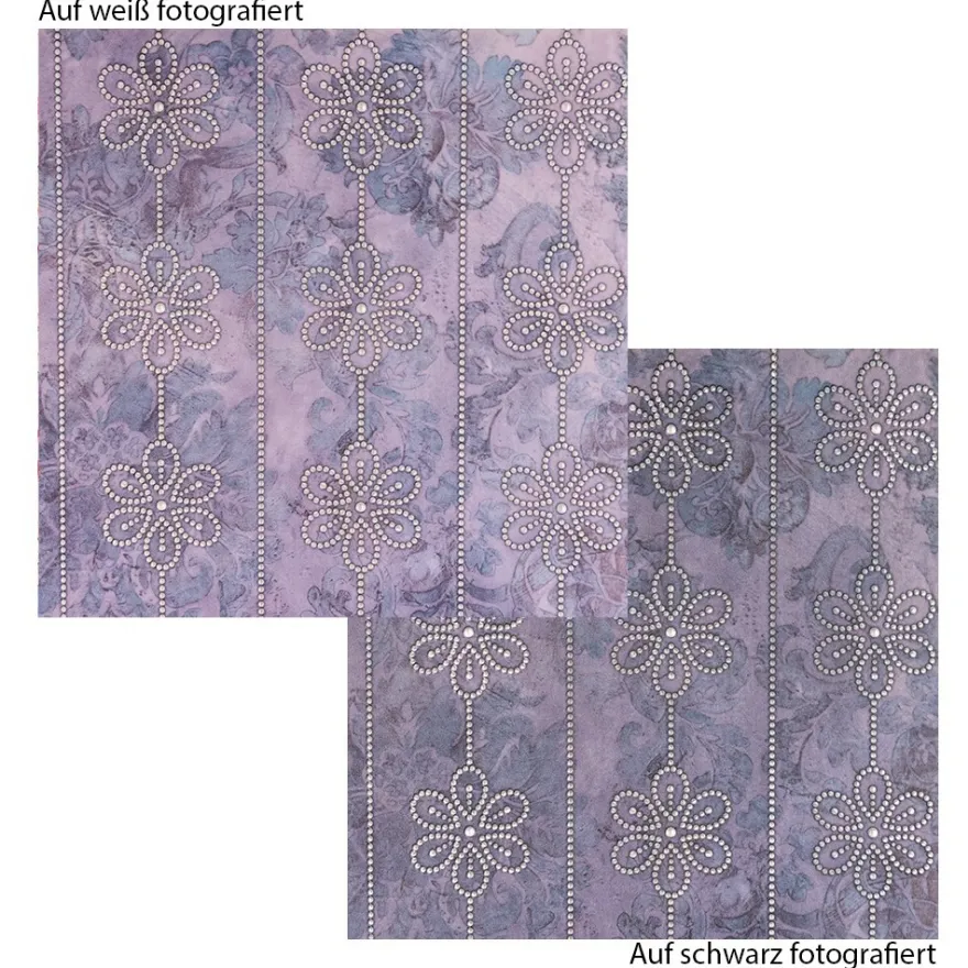 Motiv-Transparentpapiere Deluxe, Ornamente, DIN A4, 150g/m², verschiedene Designs, geprägt, 10 Bogen