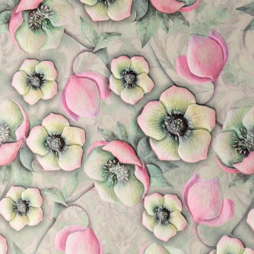 Motiv-Transparentpapiere Deluxe, Blumen 1, DIN A4, 150g/m², verschiedene Designs, geprägt, 10 Bogen