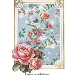 Motiv-Transparentpapiere Deluxe, Blumen 1, DIN A4, 150g/m², verschiedene Designs, geprägt, 10 Bogen