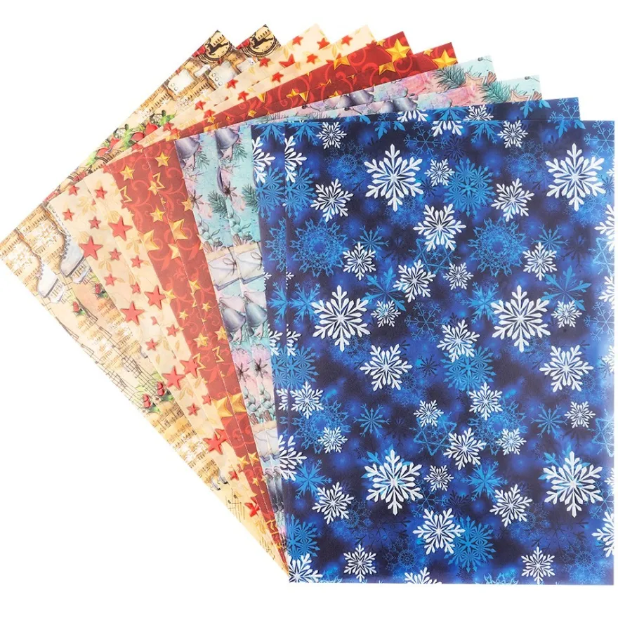 Motiv-Transparentpapiere Deluxe, Winter & Weihnachten 2, DIN A4, 150g/m²,5 versch. Designs, 10 Bogen