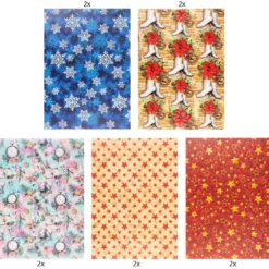 Motiv-Transparentpapiere Deluxe, Winter & Weihnachten 2, DIN A4, 150g/m²,5 versch. Designs, 10 Bogen