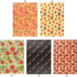 Motiv-Transparentpapiere Deluxe, Herbst- & Winter-Floristik, DIN A4, versch. Designs, 10 Bogen