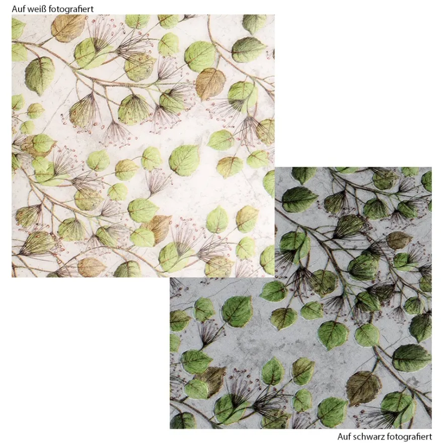 Motiv-Transparentpapiere Deluxe, Edle Blattornamentik, DIN A4, versch. Designs, 10 Bogen