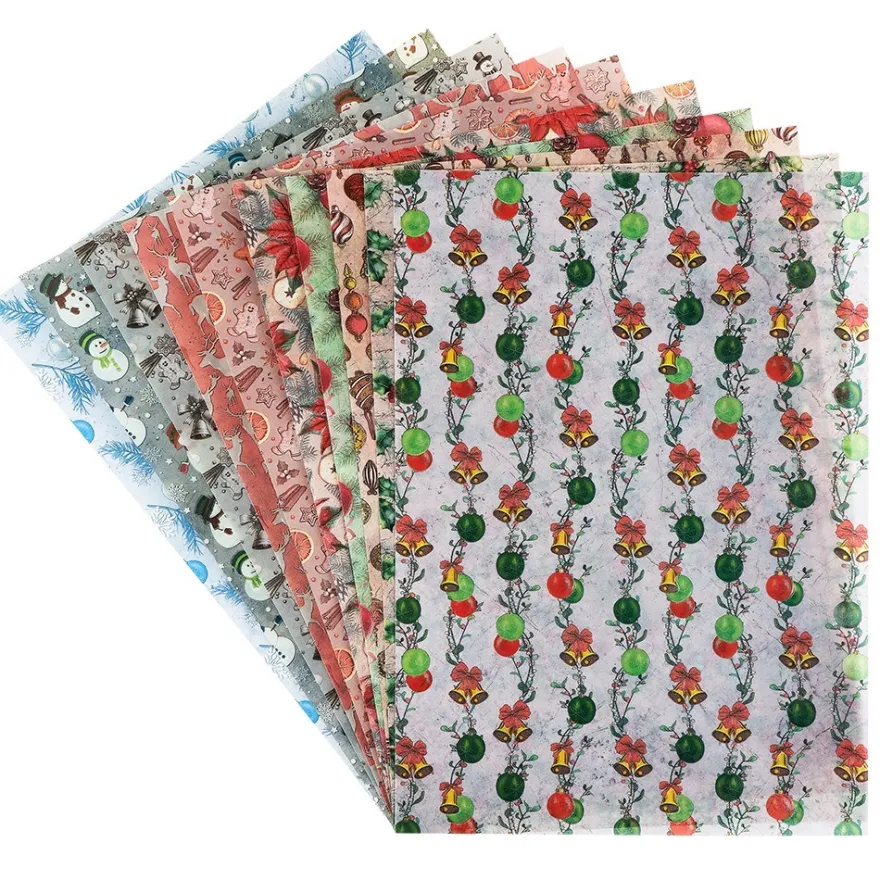 Motiv-Transparentpapiere Deluxe Weihnachten, DIN A4, versch. Designs, 10 Bogen