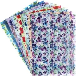 Motiv-Transparentpapiere Deluxe, Frühlingsblumen, DIN A4, versch. Designs, geprägt, 10 Bogen
