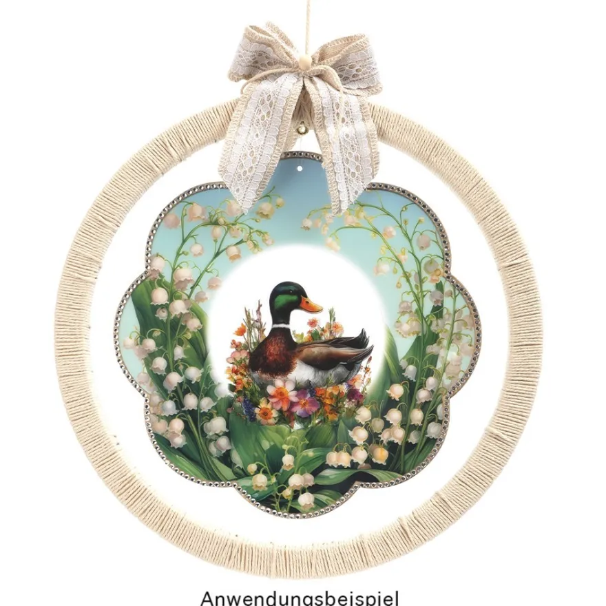 Motiv-Windradfolien, Blumen, Ø 20cm, 500µ, 2 Designs, 8 Stück