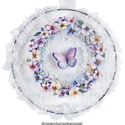 Motiv-Windradfolien, Kränze 2, Ø 20cm, 500µ, 2 Designs, 8 Stück