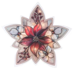 Motiv-Windradfolien, Perlmutt-Mosaik-Optik, Winterblumen, 28cm x 26,5cm, 8 Designs, 8 Stück