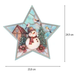 Motiv-Windradfolien, Perlmutt-Mosaik-Optik, Sterne, Schneemänner, 23,8cm x 24,9cm, 8 Designs, 8 Stk