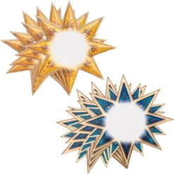 Motiv-Windradfolien, Sterne 2, versch. Größen, 500µ, 2 Designs, 8 Stück
