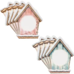 Motiv-Windradfolien, Vogelhäuser 2, 16,5cm x 21,5cm, 500µ, 2 Designs, 8 Stück