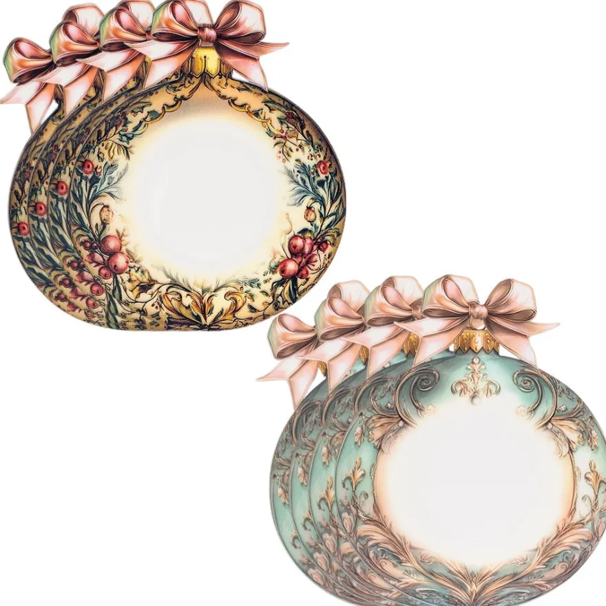 Motiv-Windradfolien, Weihnachtskugeln 3, 19,3cm x 23,3cm, 500µ, 2 Designs, 8 Stück