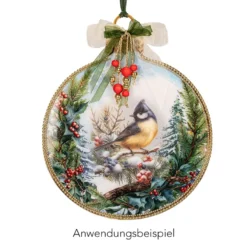 Motiv-Windradfolien, Weihnachtskugeln 1, 19cm x 23cm, 500µ, 2 Designs, 8 Stück