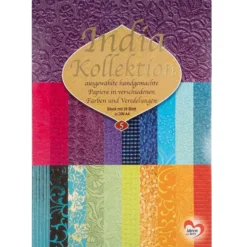 Naturpapiere, India Kollektion, DIN A4, Block mit 20 Blatt, Sortierung 5