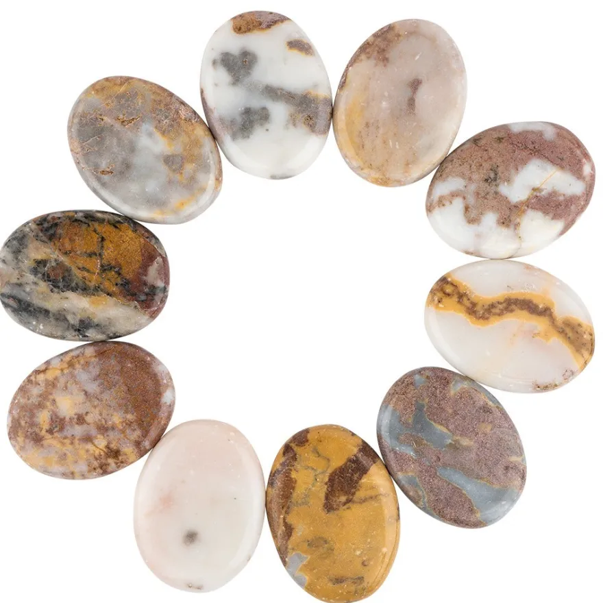 Natursteine aus Marmor, poliert, 5 x 4 cm, 10er Set