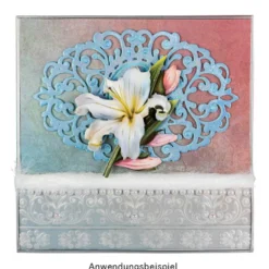 Noblesse Bordüren 1, Transparentpapier, 16,5cm x 8cm, weiß, 20 Stück