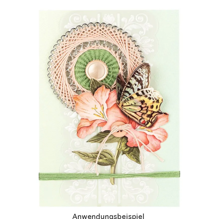Noblesse Bordüren 1, Transparentpapier, 16,5cm x 8cm, weiß, 20 Stück