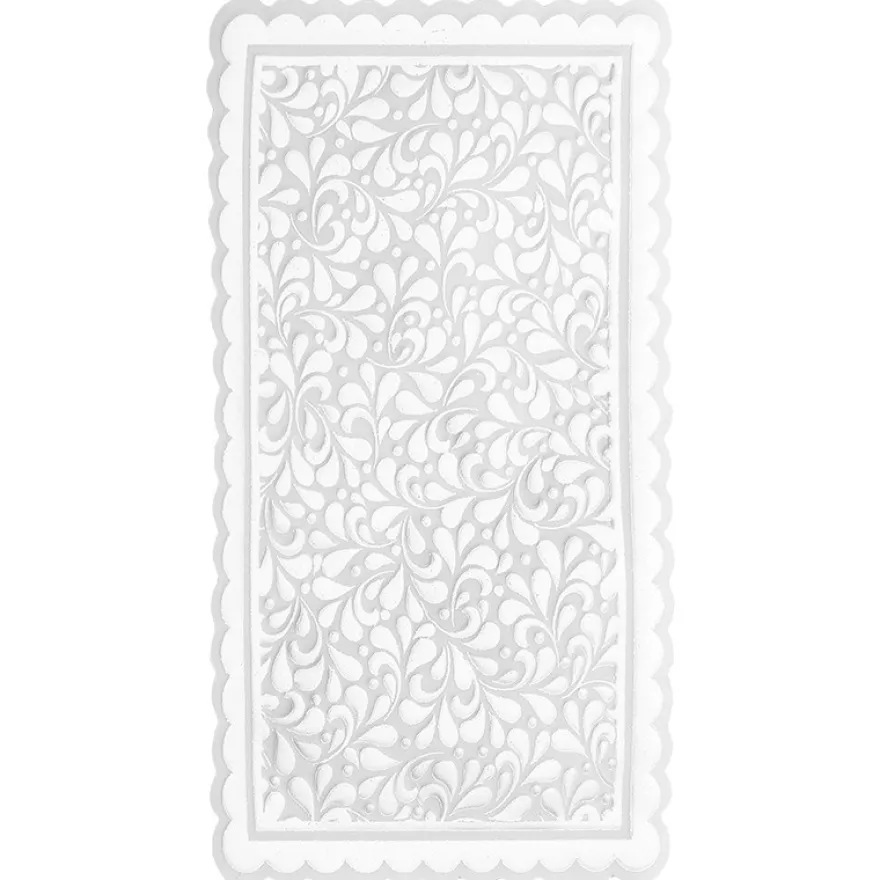 Noblesse Zierdeckchen Rechteck, Transparentpapier, 13,5cm x 8,5cm, weiß, 20 Stück
