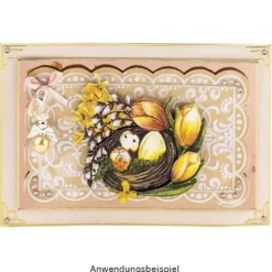 Noblesse Zierdeckchen Rechteck, Transparentpapier, 13,5cm x 8,5cm, weiß, 20 Stück