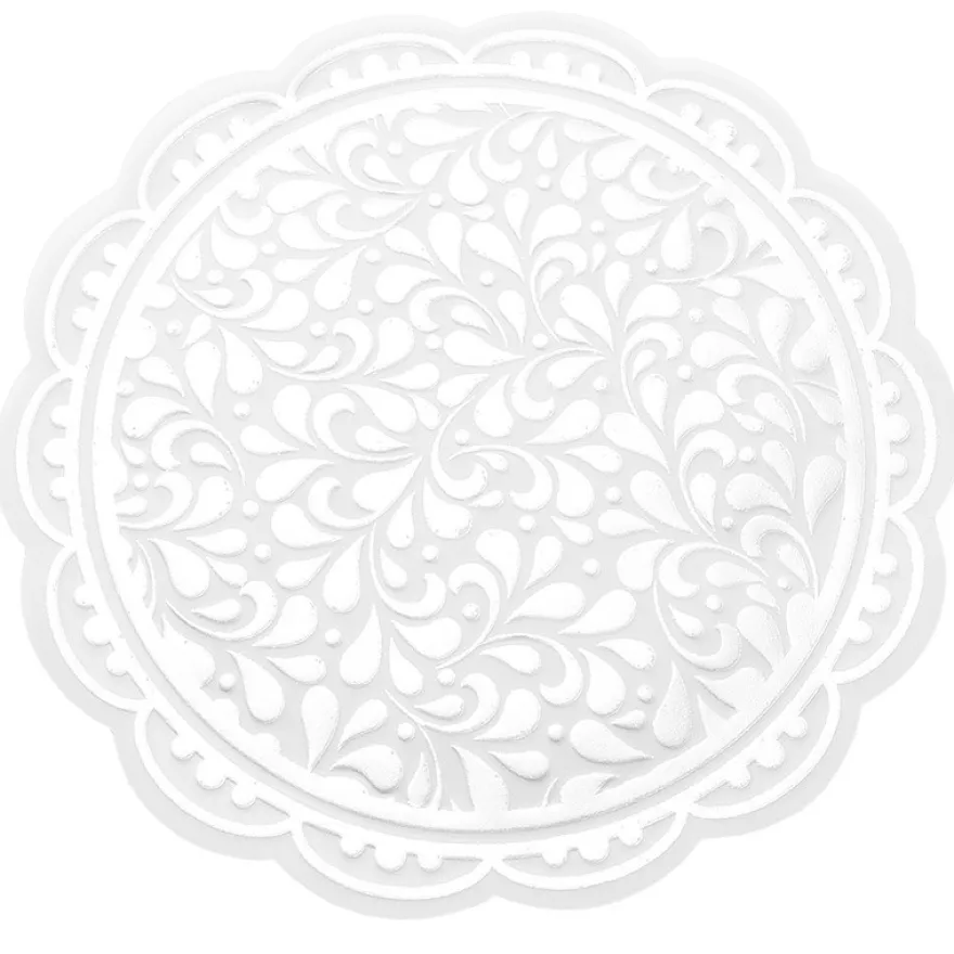 Noblesse Zierdeckchen rund, Transparentpapier, Ø 13cm, weiß, 20 Stück