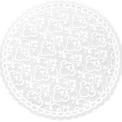 Noblesse Zierdeckchen rund, Transparentpapier, Ø 13cm, weiß, 20 Stück