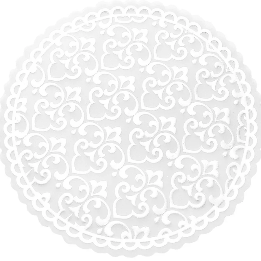 Noblesse Zierdeckchen rund, Transparentpapier, Ø 13cm, weiß, 20 Stück