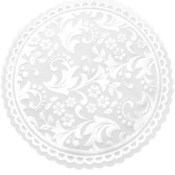 Noblesse Zierdeckchen rund, Transparentpapier, Ø 13cm, weiß, 20 Stück