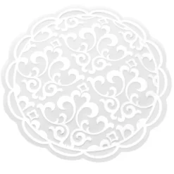 Noblesse Zierdeckchen rund, Transparentpapier, Ø 13cm, weiß, 20 Stück