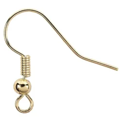 Ohrhaken, 18mm, nickelfrei, hellgold, 20 Stück