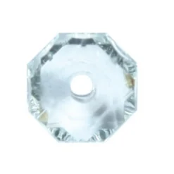 Oktagon-Perlen, transparent, 8,5mm, klar, 50 Stück