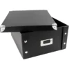 Ordnungsboxen, faltbar, mit Deckel, 31cm x 26cm x 14cm, schwarz, 3 Stück
