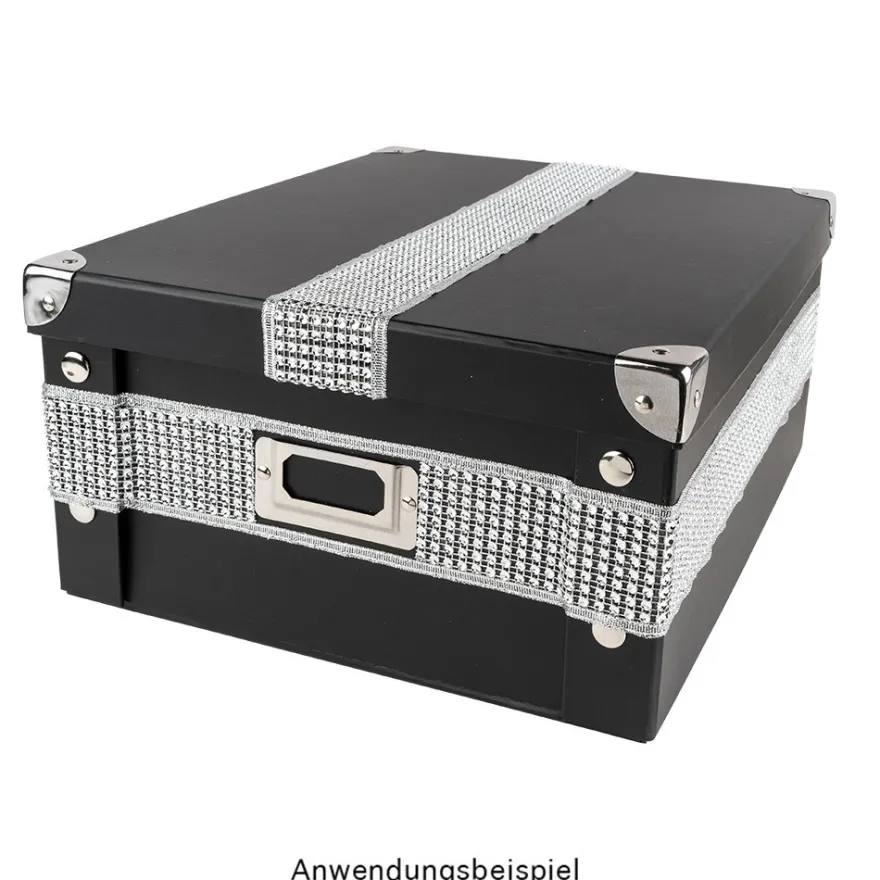Ordnungsboxen, faltbar, mit Deckel, 31cm x 26cm x 14cm, schwarz, 3 Stück