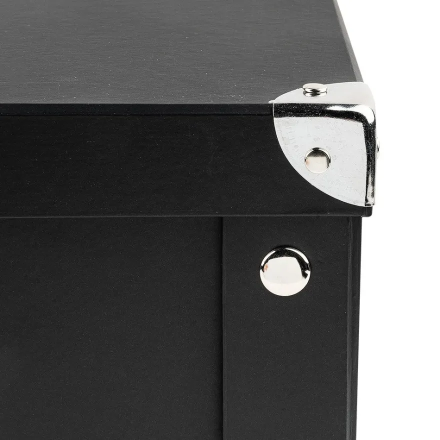 Ordnungsboxen, faltbar, mit Deckel, 31cm x 26cm x 14cm, schwarz, 3 Stück