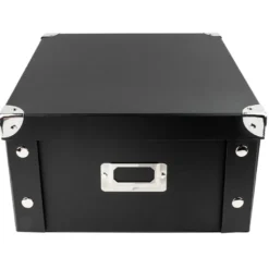Ordnungsboxen, faltbar, mit Deckel, 31cm x 26cm x 14cm, schwarz, 3 Stück
