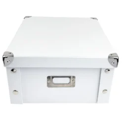 Ordnungsbox, faltbar, mit Deckel, 31cm x 26cm x 14cm, weiß