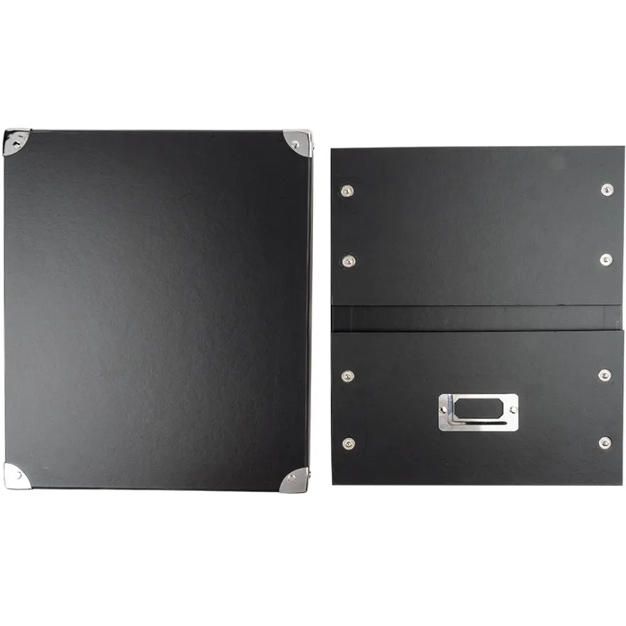 Ordnungsbox, faltbar, mit Deckel, 31cm x 26cm x 14cm, schwarz