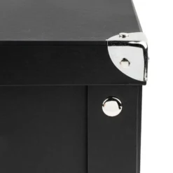 Ordnungsbox, faltbar, mit Deckel, 31cm x 26cm x 14cm, schwarz